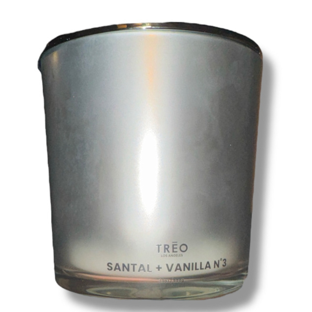 Treo Home Santal Vanilla Hand Poured Candle Bougie Parfumee Essential Oils L Jar